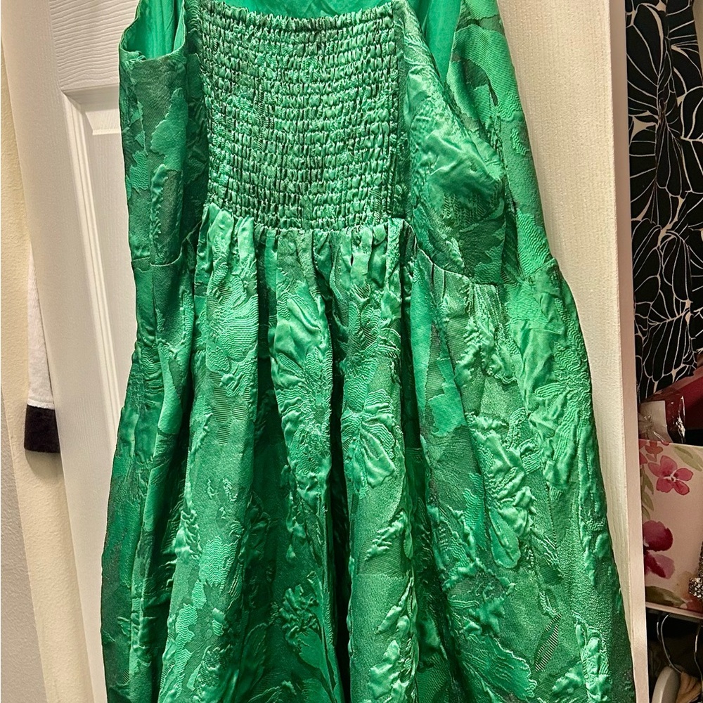 Vibrant Green Textured Dress
